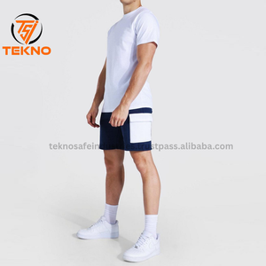 Ensemble de vêtements de sport 2 pièces imprimés de marque personnalisée pour hommes, t-shirt à manches courtes et short pour le fitness, tenue de sport d'été - Product Image 3