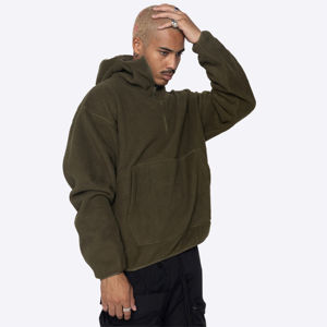 Sweat à capuche Sherpa moelleux pour hommes, pull en fourrure épaisse et lourde, motif brodé ODM, nouvelle collection - Product Image 6