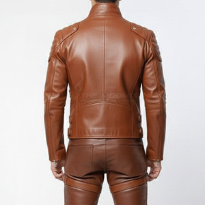 Traje de Motociclismo de Cuero para Hombre con Hebilla, Chaqueta y Pantalones de Protección, Equipo de Seguridad, Duradero y Cómodo - Product Image 5