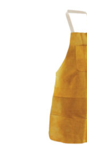 Delantales de soldadura de cuero de vaca, cuero genuino dorado con correas personalizadas - Product Image 4