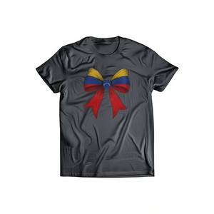 Maglietta con fiocco bandiera Venezuela, comoda, colorata, per il Mese della Memoria dell'Erbezza Ispanica, T-shirt Camiseta Venezolana Latina, Regalo - Product Image 2