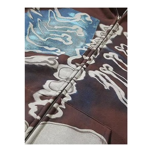 Sudaderas con Capucha de Algodón Bordadas Personalizadas con Descuento por Volumen, MOQ Bajo, Proveedor de Ropa Urbana, Estampado Gráfico, Lavado Ácido, Gruesas - Product Image 5
