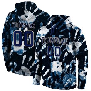 Motif Graffiti cousu personnalisé noir-vieil or 3D sport pull sweat à capuche - Product Image 5