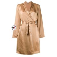 Peignoir de luxe personnalisé pour femme en satin de soie respirant et à séchage rapide, vêtement de nuit brillant printemps/été pour femme, longueur genou