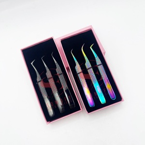 แหนบถอนขนตาสแตนเลสพลาสม่าสีดำแบบปรับแต่งได้ทนทานปลายเรียบยาว10มม. - Product Image 3