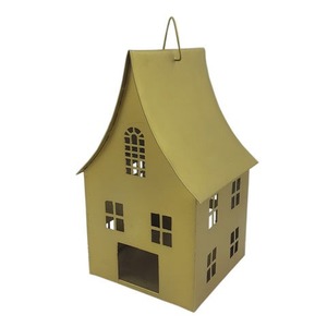 Atraer la forma de cabaña de estilo de casa de pájaros colgantes con un diseño elegante para un aspecto contemporáneo Casas de metal más vendidas - Product Image 1