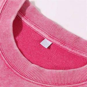 Jersey personalizado de 100% algodón para hombre, sudaderas de gran tamaño, lavado ácido desgastado vintage con patrón sólido, sudaderas con capucha de lavado desteñido al sol - Product Image 3