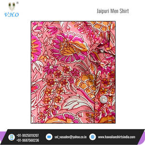 Camisa de Hombre 2023, Elegante y Hermosa, Hecha a Mano en Jaipur, con Estampado de Elefantes, 100% Algodón, de Secado Rápido - Product Image 5