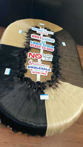 Extensiones de cabello virgen Remy recto Natural atado a mano 100% estilos de tendencia trama teñida proveedor vietnamita que un 100g - Product Image 5