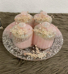 Juego de 4 tarros de fruta seca de resina de diseño de lujo comestible con tarro de almacenamiento de resina de Material de calidad superior adicional de Tradebit - Product Image 6