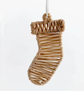 ชุด5ชิ้นของตกแต่งงานฝีมือผักตบชวา100% ที่เป็นมิตรกับสิ่งแวดล้อมสำหรับต้นคริสต์มาสและบ้านสไตล์ยอดนิยม oem/odm MOQ 100ชิ้น - Product Image 5