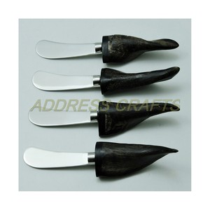 Silver Stainless Steel Blade Butter <b>knife</b> Set with Wood And Stainless Steel Handle Cheese Cutting Set Kitchenware New product - Product Image 2