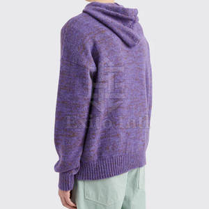 เสื้อฮู้ดผ้าขนแกะลำลองของผู้ชายมีสีเดียวในสามสีขนาดใหญ่พิเศษดีไซน์ใหม่เสื้อผ้าแฟชั่นสำหรับฤดูหนาวพร้อมเทคนิคย้อมธรรมดา - Product Image 4