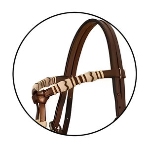 Cabecera duradera de brida de caballo de cuero occidental ajustable de primera calidad para entrenamiento y espectáculos de equitación - Product Image 3