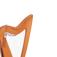 Wooden Irish 19-String Harp Solid Colors Rosewood Material Levers Durable Lightweight Customizable Size Musical Instrument