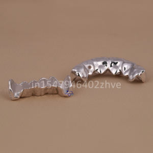 Tendance hip hop dents grillz en 925S argent moissanite diamant gros luxe vvs vs clarté glacé personnalisé grillz dentaire - Product Image 6