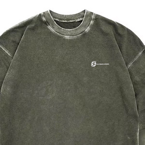 Camisetas Vintage Personalizadas para Hombre, Tallas Grandes, Algodón, Fibra de Bambú, Tejido de Punto, Mangas Dobles, Hombros Caídos, Estilo Urbano - Product Image 2