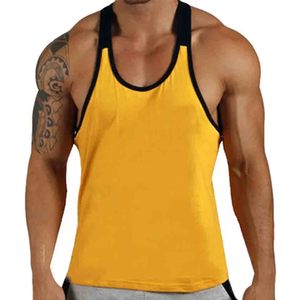 OEM Wholesale Custom Gym Stringer Tank Top Breathable Fitness Sports <b>Singlet</b> Casual Muscle Style Knitted T-Shirt Blank Pattern - Product Image 2