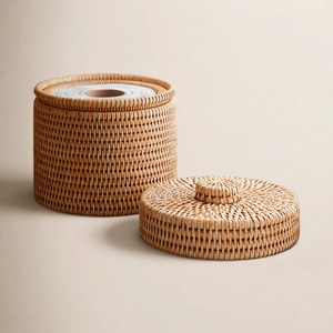 Cesta de ratán para papel, cesta de almacenamiento hecha a mano, venta al por mayor, ecológica, hecha en Vietnam - Product Image 4