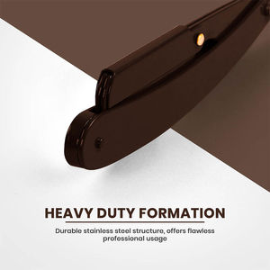 Kaamir Instruments - Maquinilla de Afeitar Profesional de Lujo para Afeitado en Húmedo con Cuchilla de Acero Inoxidable Superresistente y Mango de Acero Inoxidable para Hombre - Product Image 4