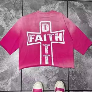 Camiseta con estampado personalizado Dtg, Camiseta de algodón 100%, camisetas cuadradas de gran tamaño para hombre, camiseta sin costuras Dtg para hombre - Product Image 1