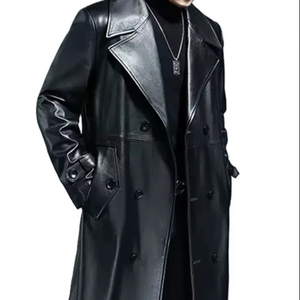 เสื้อโค้ทหนังแท้ลำลอง ออกแบบเองได้ ขายส่งเสื้อโค้ทสำหรับผู้ชาย คุณภาพสูง ทันสมัย ทำจากหนังวัว - Product Image 1