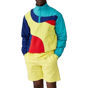Collection 2026 – Survêtements coupe-vent respirants et confortables pour hommes – Ensemble short et veste coupe-vent personnalisé imprimé en gros pour hommes - Product Image 1