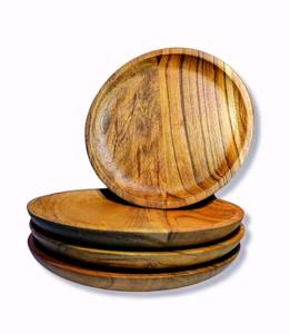 Ensemble de vaisselle en bois naturel le plus vendu, assiettes, bols et ustensiles de service en bois durables disponibles à un prix abordable - Product Image 3