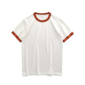 T-shirt personnalisé à manches courtes de couleur unie pour hommes, avec broderie en coton, logo imprimé, pour vêtements pour hommes, grande taille - Product Image 4