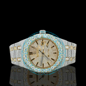 นาฬิกาหรูหราสไตล์ฮิปฮอป ระบบออโตเมติก ประดับเพชร VVS1 แบบ Bussdown Moissanite สำหรับผู้ชาย พร้อมกล่องและเอกสาร - Product Image 1