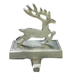 Soporte de calcetín de Navidad de mesa de Reno de metal, colgador de fieltro y calcetines con toque decorativo de chimenea - Product Image 2