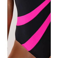 Maillot de bain 2 pièces sexy pour femme, combinaison push-up à taille élastique avec imprimé, en polyester/nylon, pour la plage et la piscine