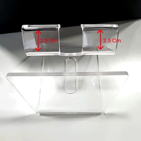 Support de présentation mural moderne en acrylique transparent sur mesure pour magasin, avec logo couleur personnalisé, montage facile, pour vêtements et bureau
