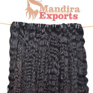 Proveedor Paquetes 100% Extensiones de cabello humano virgen indio natural Rizado Ninguno Procesamiento químico Cutícula Onda natural - Product Image 3