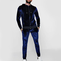 Survêtement d'hiver en velours pour homme grande taille, personnalisé avec logo, écologique, de haute qualité, pour l'entraînement et décontracté, avec sweat à capuche