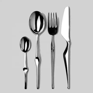 Eco-Friendly <b>12</b>-Piece Silver Flatware Set Sustainable Mirrored Steel Knife and Fork for Home and Tea Use Includes Box Available - Product Image 1