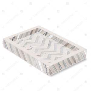 Bandeja de nácar hecha a mano de fuente de Vietnam, elegante diseño de incrustaciones para cocina y decoración del hogar - Product Image 2