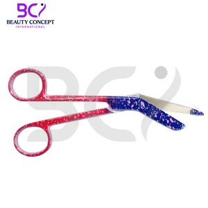 Tijeras de vendaje quirúrgico de acero inoxidable de 5,5 pulgadas de alta calidad, tijeras de vendaje de diseño de gota de goma de rocío de potencia Manual - Product Image 4