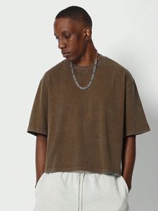 Camiseta Oversize de Mujer con Efecto Stone Wash en Varios Colores, Corte Holgado, Estilo Boyfriend, Básica Lisa de Color Sólido - Product Image 4