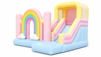 Prix d'usine Nouvelle structure gonflable avec toboggan en PVC, dimensions 3x4x2.6m, pour usage extérieur, logo personnalisé, centre de jeux pour enfants