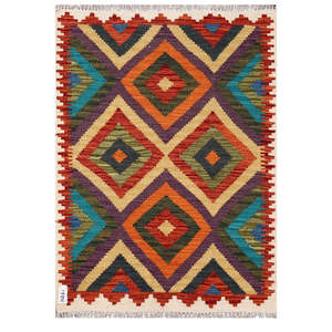 Alfombra Imaco Maimana, Alfombra Kilim Afgana, 109 x 77 cm, Producto de Arte Mural - Product Image 1