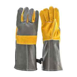 Venta directa de fábrica Guantes de soldadura de cuero Nuevo diseño Mejor fabricante Logotipo personalizado Guantes de soldadura de cuero suave de buena calidad - Product Image 4