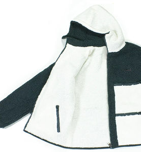 Vestes d'hiver en polaire chaude pour hommes avec col montant et fermeture éclair complète de couleur unie et décoration de grandes poches Veste d'hiver - Product Image 6