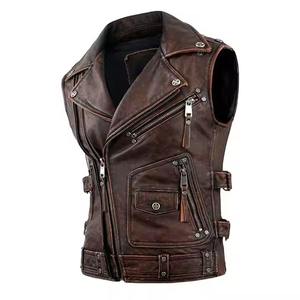 Nouveau design élégant Gilet de motard en cuir Gilet de moto pour hommes Gilet en cuir Offre Spéciale bonne qualité - Product Image 6