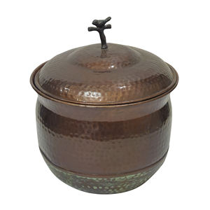 หม้อโลหะทุบสไตล์วินเทจพร้อมที่จับสำหรับนกภาชนะตกแต่งแบบโบราณสำหรับตกแต่งบ้านและห้องครัว - Product Image 4