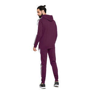 Conjunto Deportivo de Hombre con Sudadera con Capucha y Pantalones de Felpa de Poliéster para Gimnasio, Correr, Trotar, Ropa Deportiva de Invierno a la Moda - Product Image 2