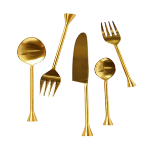 Entrega rápida Restaurante Hotel Tenedor Juego Cubiertos Juego de cubiertos de acero inoxidable Cuchillo y tenedor Cuchara Boda Plata Ware - Product Image 6