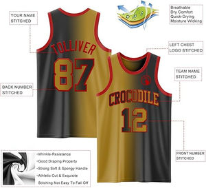 Ensemble de maillots de basket-ball respirants personnalisés uniformes d'équipe personnalisés pour hommes maillots de basket-ball imprimés - Product Image 3