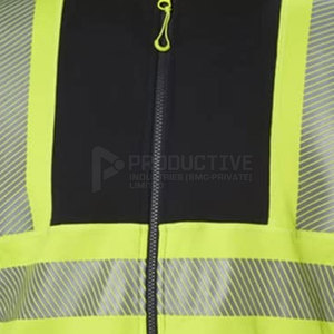 เสื้อแจ็คเก็ตนิรภัยสำหรับผู้ชายคุณภาพสูง ระบายอากาศได้ดี ปรับแต่งได้ ผลิตจากไนลอน/โพลีเอสเตอร์ ดีไซน์มองเห็นได้ชัดเจนสำหรับฤดูหนาว บริการ OEM - Product Image 3