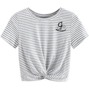 เสื้อยืดครอปสำหรับผู้หญิงเสื้อยืดครอปแขนสั้นผลิตโดยคอลเลกชันพระคุณ - Product Image 4